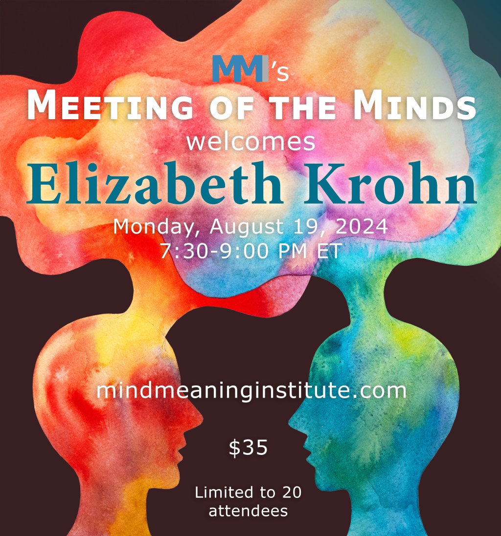 Join me for an online conversation Monday, August 19!